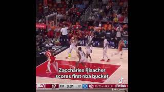 Zaccharie Risacher scores his first nba point [upl. by Anade]