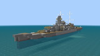 MINECRAFT GERMAN BATTLESHIP SCHARNHORST  15 SCALE SCHARNHORST CLASS BATTLESHIPBATTLECRUISER [upl. by Jd]