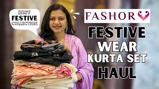 Fashor Festive Kurta Set Haul Trendy Ethnic Wear for Every Occasion [upl. by Ynnal]