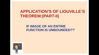 APPLICATIONS OF LIOUVILLES THEOREM CSIRNETJRF [upl. by Ahsuas324]