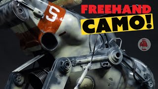 How to freehand camouflage on the MaK Camel [upl. by Airdnat]