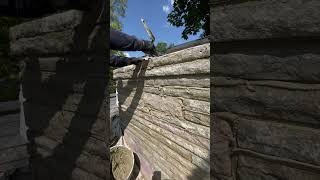 Chimney Repair construction satisfying work chimneys repairing stone smooth [upl. by Adnorahs]