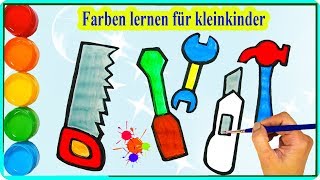 Zeichnen lernen für Anfänger und Kinder  Farben lernen für kleinkinder  Lernvideo für Kinder [upl. by Limaj]