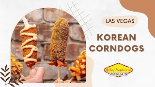 Vegas Food Adventure Discovering the Magic of Korean Corn Dogs [upl. by Enoitna908]