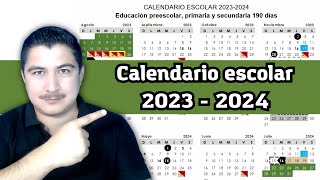 Calendario escolar 2023  2024  Anteproyecto [upl. by Isnam878]