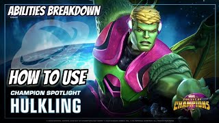 How to use Hulkling Full Breakdown  Marvel Contest of Champions [upl. by Elagibba58]