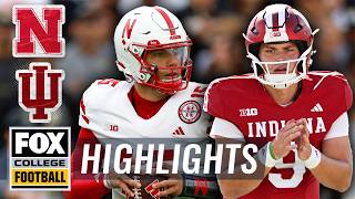 Nebraska Cornhuskers vs No 16 Indiana Hoosiers Highlights  FOX College Football [upl. by Firehs273]