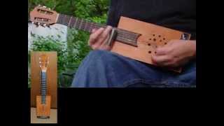 Cigar Box Guitar Homemade 5 String Delta Blues Slide [upl. by Harli]