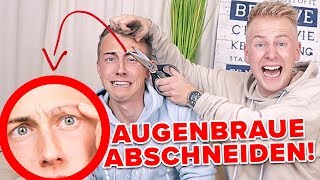 AUGENBRAUE von meinem BRUDER ABSCHNEIDEN  😱  Wer würde eher II RayFox [upl. by Noirda]