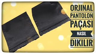 Orjinal kot paça yapımı dikim tekniği✂️trouser leg [upl. by Alliuqat836]