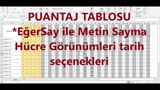 Excel Dinamik Puantaj Yapalım [upl. by Zenobia]