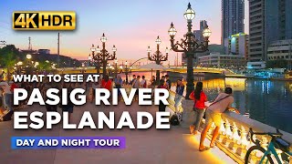 New PASIG RIVER ESPLANADE Update 🇵🇭  What to SEE at Manilas Newest Hangout Spot【4K HDR】 [upl. by Nodle]