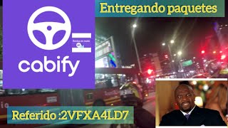 como es trabajar con Cabify en moto entregando paquetes de noche  referido 2VFXA4LD7 [upl. by Esalb271]