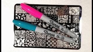 Sharpie Nail Art How To Color in Your Nail Stamping Designs [upl. by Trahurn]