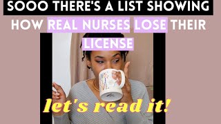 Real Stories on How Nurses Lose Their License Naughty Nurse List YourFavNurseB [upl. by Alauqahs]