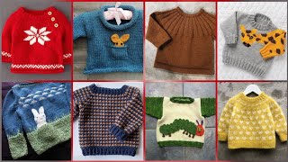 Beautiful Baby Pull Over Sweater Design Knitting Pattern  Knitted Woolen Sweater Design [upl. by Ainniz]