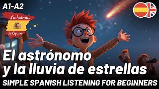 BEGIN TO UNRAVEL Spanish with a NoviceLevel Audio Tale  El astrónomo y la lluvia de estrellas [upl. by Queen]