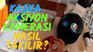 SİVRİ ÇENELİ KASKA AKSİYON KAMERASI TAKMAK MotoVlog [upl. by Pantin70]