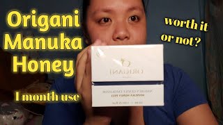 ORIGANI MANUKA HONEY  1 MONTH USE  WORTH IT OR NOT [upl. by Onitrof354]