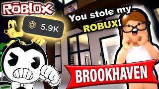 BENDY ROBS HOUSES IN BROOKHAVEN RP BATIM Brookhaven RP Roblox [upl. by Turmel759]