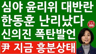 긴급 윤리위 결국 결론 못냈다 한밤 신의진 위원장 충격 발언 윤석열을 제명하라고 한동훈 난리났다 진성호의 직설 [upl. by Yasmin]