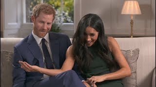 Prince Harry and Meghan Markle caught on camera joking around after engagement interview [upl. by Herald184]