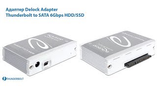 Обзор тест сравнение адаптер Delock Adapter Thunderbolt to SATA 6Gbps HDDSSD Купить Киев [upl. by Parshall]