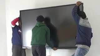 smart board 75quotinstallation  how to wall mount 75quot interective panel or tv [upl. by Janice]