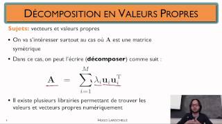 Apprentissage automatique 112 Concepts fondamentaux  décomposition en valeurs propres [upl. by Kaenel]