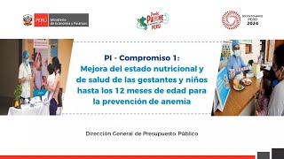 DGPP PICompromiso 1 Mejora del estado nutricional de gestantes y niños para la prev de la anemia [upl. by Pincas943]