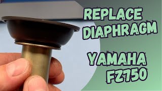 Replacing the diaphragm Yamaha FZ750 stepbystep guide by Carb King [upl. by Vaenfila]