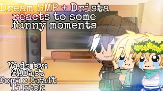 DSMP  Drista react to some funny DSMP MomentsLazy [upl. by Leunamne356]