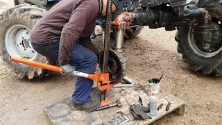 Belarus MTZ82 restoration project Part 22  Front Axle Repair [upl. by Omsare]