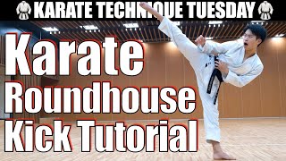 Karate Roundhouse KickMawashi Geri Tutorial｜Karate Technique Tuesday Episode 5 [upl. by Aneala]