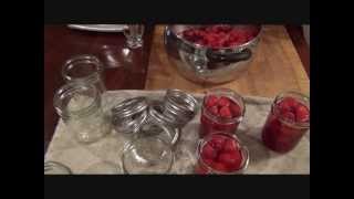 Canning Strawberries In Syrup  Recipe [upl. by Aihsetel]