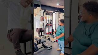 Biggie Gym 🤣 moment ytshorts funnyvideos gymfunnyvideos gym [upl. by Atnovart]