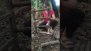 Make a chair from bamboo [upl. by Sacken444]