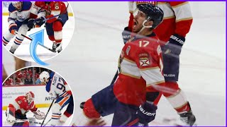 🚨 Panthers Aleksander Barkov Injured🔴 After Hit by Oilers Leon Draisaitl [upl. by Yrrat]