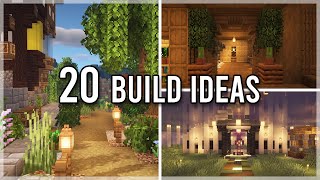 20 MORE Minecraft Build Ideas For When Youre Bored [upl. by Alleusnoc]