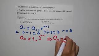 22 sucesiones geométricas término general numeral 1 [upl. by Nahor]