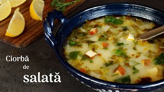 Ciorbă de salată cu afumătură  Lettuce soup ■ Vegan [upl. by Stine842]