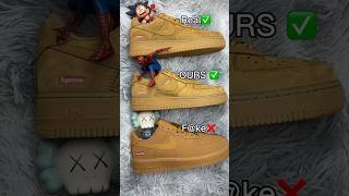 Real Vs Fake Wheat Supreme Air Force 1 sneakerhead sneakers viral [upl. by Revell]