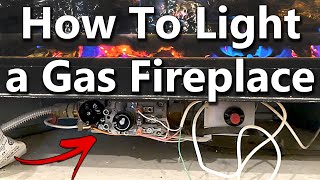 How To Light a Gas Fireplace Pilot [upl. by Nohsauq]