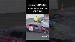 CRASH CRACKED WALL powder puff race at the Seekonk Speedway 101423 fypシ shorts youtubeshorts [upl. by Zzabahs]