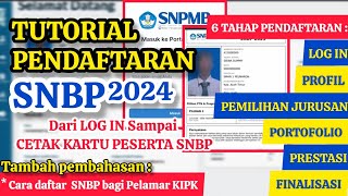 TUTORIAL PENDAFTARAN SNBP 2024  LENGKAP  PEMILIHAN JURUSAN amp PTN  CETAK KARTU PESERTA SNBP [upl. by Saideman]