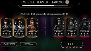 Regeneration Can be a issue  Boss Match 100 120 amp 140 Twisted Fatal Tower Gold Team  MK Mobile [upl. by Benyamin]