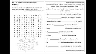 CAÇAPALAVRAS Substantivos coletivos 4º ano EF [upl. by Nnairol34]