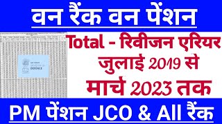 ExServicemen Pension Revison Arrears List All JCOs amp ORs 2023 Pensioner  Arrear Calculator  orop2 [upl. by Hayimas143]