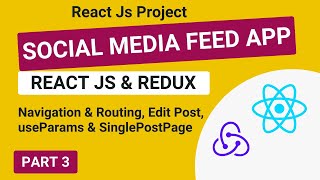 How to build a Social Media Feed App with Redux amp Tailwind CSS in React PART 3 [upl. by Ailadi]