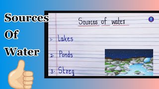 SOURCES OF WATER WITH PICTURES NAMES OF SOURCES OF WATER [upl. by Berthoud]